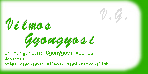 vilmos gyongyosi business card