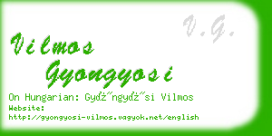 vilmos gyongyosi business card